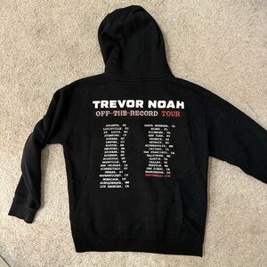 Black Tour Print Hoodie